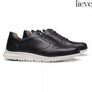 TÊNIS MASCULINO CASUAL EM COURO PRETO