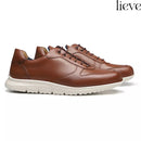 TÊNIS MASCULINO CASUAL EM COURO MARROM