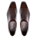 SAPATO DERBY MASCULINO SOCIAL EM COURO MARROM - CAFE
