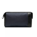 NECESSAIRE MASCULINA EM NYLON E COURO AZUL - MARINHO