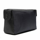 NECESSAIRE MASCULINA EM NYLON E COURO AZUL - MARINHO