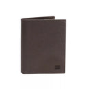 Carteira Masculina Em Couro Marrom - ESTAMPADO/CAFÉ