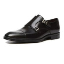 SAPATO MONK STRAP MASCULINO SOCIAL EM COURO - PRETO