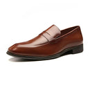 SAPATO LOAFER MASCULINO SOCIAL EM COURO MARROM COM CONFORTO - COBRE