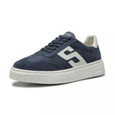 TÊNIS MASCULINO CASUAL EM COURO AZUL COM CONFORTO - WHITE