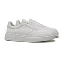 TÊNIS MASCULINO CASUAL EM COURO BRANCO COM CONFORTO