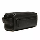NECESSAIRE MASCULINA EM COURO PRETO - MADRAS