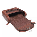 NECESSAIRE MASCULINA EM COURO MARROM - WHISKY