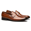 Sapato Loafer Masculino Social Em Couro - WHISKY