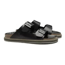 SANDÁLIA MASCULINA CASUAL EM COURO PRETO - SKAR PRETO