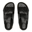 SANDÁLIA MASCULINA CASUAL EM COURO PRETO - SKAR PRETO