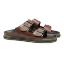 SANDÁLIA MASCULINA CASUAL EM COURO MARROM - SKAR CAMEL