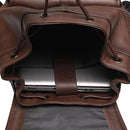 MOCHILA PORTA NOTEBOOK MASCULINA EM COURO MARROM - CONHAQUE
