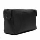 NECESSAIRE MASCULINA EM NYLON E COURO PRETA